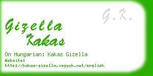 gizella kakas business card